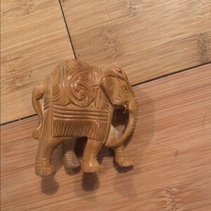 Intricately Carved Elephant Figurine